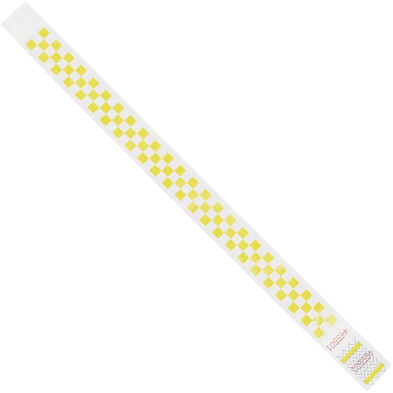 Tyvek® Wristbands, 3/4 x 10, Yellow Checkerboard, 500/Case (WR103YE)