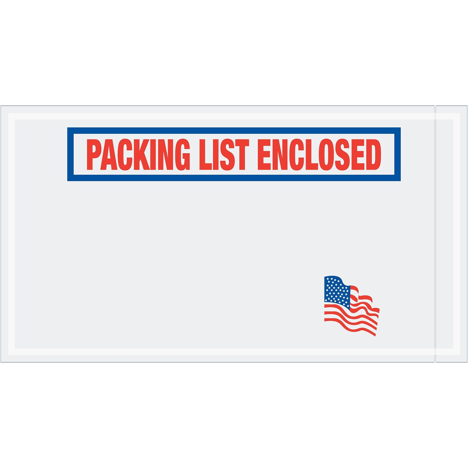 Tape Logic® Packing List Enclosed Envelopes, 5 1/2 x 10 U.S.A. Flag, Red/White/Blue, 1000/Case (PL512)