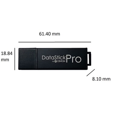 Centon DataStick Pro 256GB USB 3.2 Type-A Flash Drive, Black (S1-U3P6-256G)