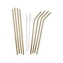 Mind Reader Gold Straws 10.5, 8/Pack (SSTRAW8-GLD)