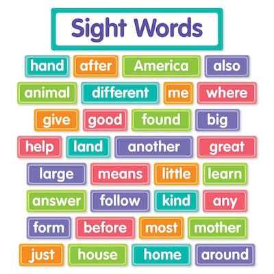 Scholastic® More Sight Words Bulletin Board Set, 121/Set (SC-834755)