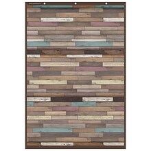 Teacher Created Resources Reclaimed Wood Large 6 Pocket Chart, 26 x 38 (TCR20326)