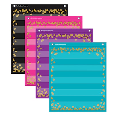 Teacher Created Resources Confetti Colorful Magnetic Mini Pocket Charts, 14 x 17 (TCR20332)