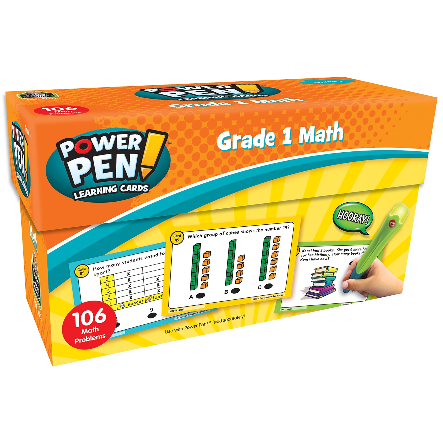 Power Pen® Learning Cards: Math for Grade 1, Pack of 53 (TCR6011)