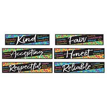 Trend Enterprises® Color Harmony Character Traits Mini Bulletin Board Set, 6/Set (T-8782)