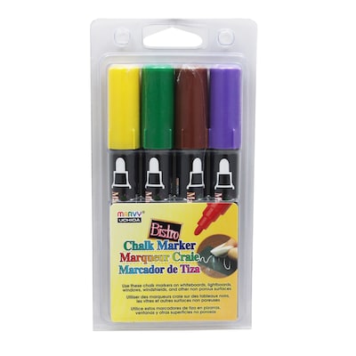 Uchida Chalk Markers, Broad Point, 4/Set (UCH4804D)