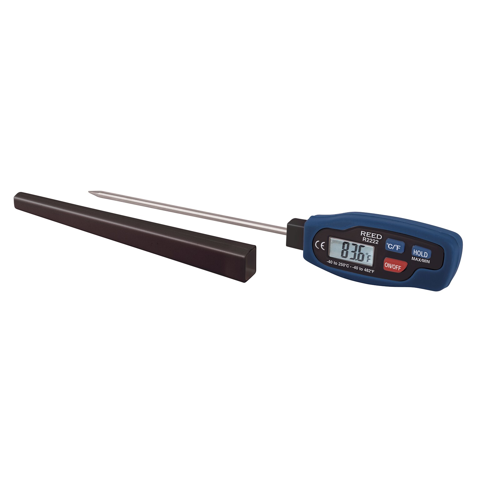 REED Instruments Digital Stem Thermometer, -40 to 482degree f/-40 to 250degree C (R2222)