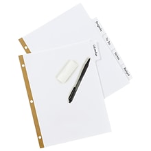 Avery Big Tab Write & Erase Paper Dividers, 5 Tabs, White, Gold Reinforced (23075)