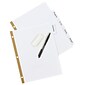 Avery Big Tab Write & Erase Paper Dividers, 5 Tabs, White, Gold Reinforced (23075)