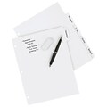 Avery Big Tab Write & Erase Plastic Dividers, 5 Tabs, White (16370)