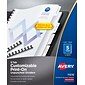 Avery Print-On Unpunched Paper Dividers, 5 Tabs, White, 5 Sets/Pack (11516)