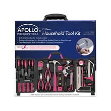 Apollo Tools Household Tool Kit Pink, 71 Pieces (DT0204P)