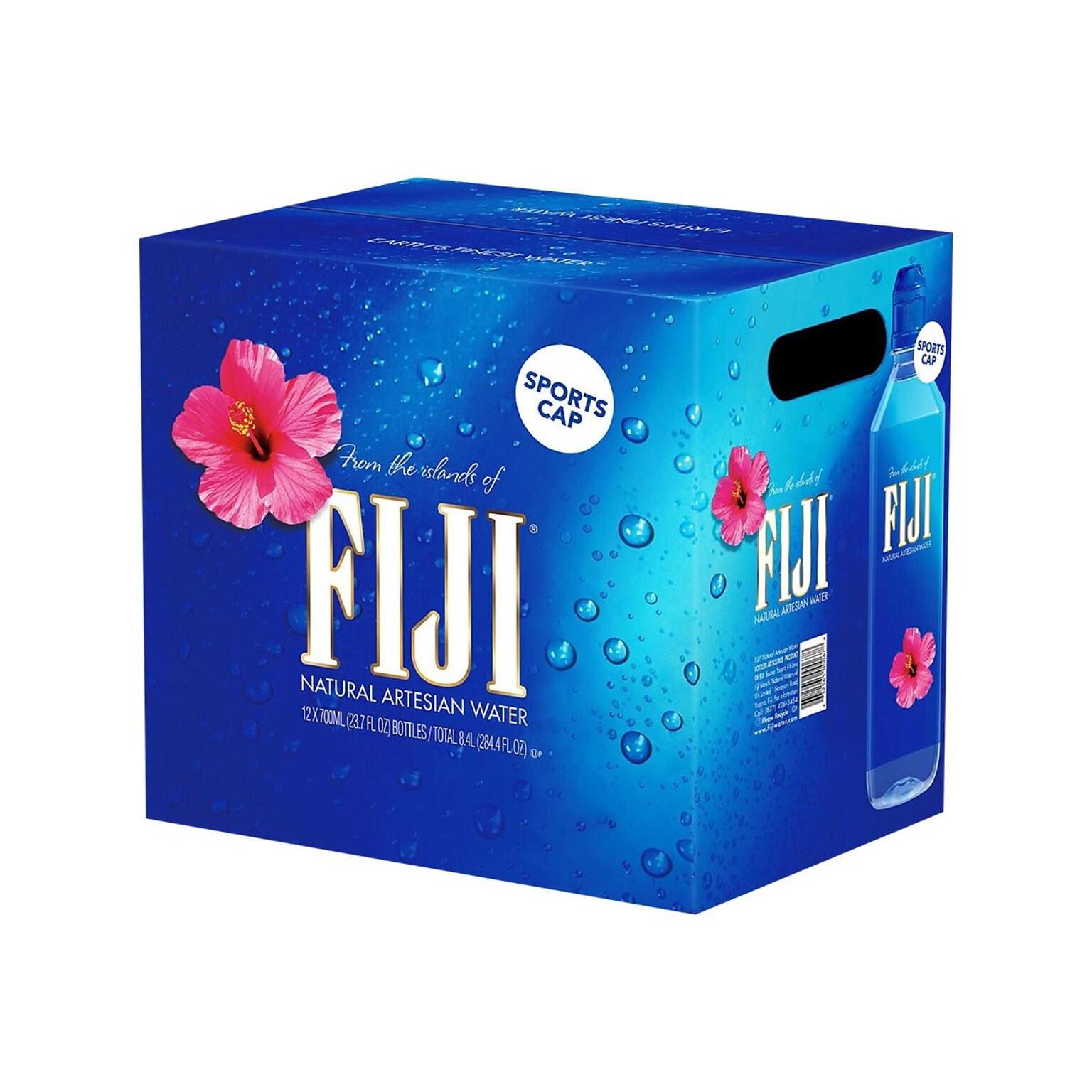 FIJI Water, 23.67 Fl. Oz., 6 Bottles/Pack, 2 Packs/Carton (00067)