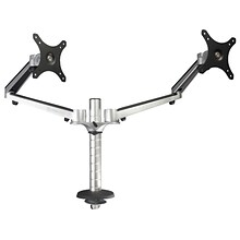 Versa Tables Omniview Dual Adjustable Monitor Arm, Up to 27, Silver (VT6220002-01-00)
