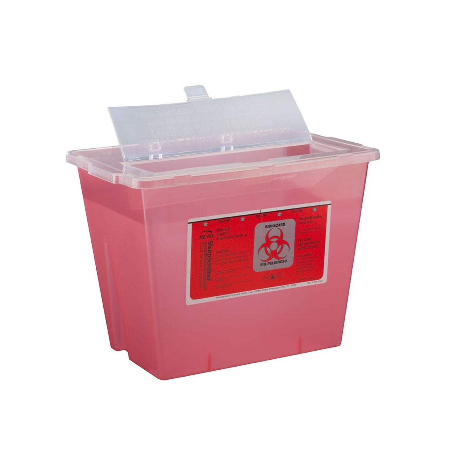 Bemis Sharps Container, 2 Gallon, Red, Box of 30 (102030-30)