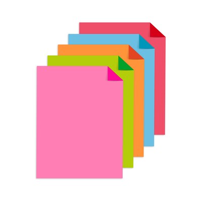 Astrobrights 70 lb. Cardstock Paper, 8.5" x 11", Assorted Colors, 80 Sheets/Ream (91668)
