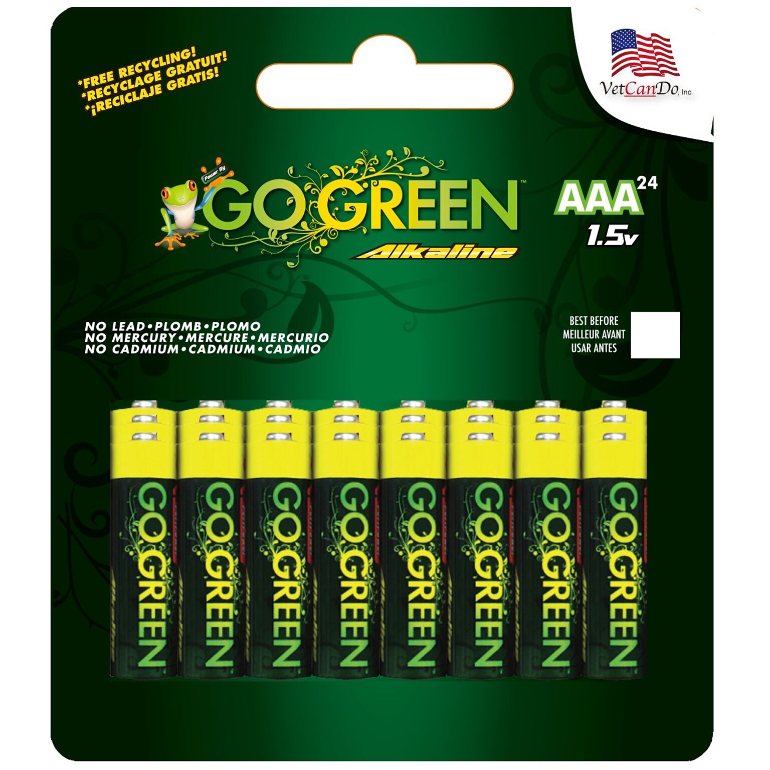 GoGreen Power Alkaline AAA 24pk Batteries