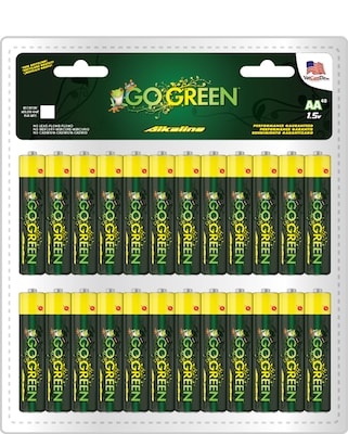 GoGreen Power Alkaline AA 48pk Batteries