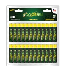 GoGreen Power Alkaline AA 48pk Batteries