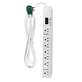 GoGreen Power 6 Metal Surge Protector, 7 Outlets, White (GG-17636)