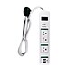 GoGreen Power 3' Surge Protector, 3 Outlet, White (GG-13103USB)