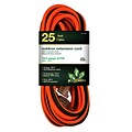 GoGreen Power 25 Indoor/Outdoor Extension Cord, 14 AWG, Orange (GG-13825)