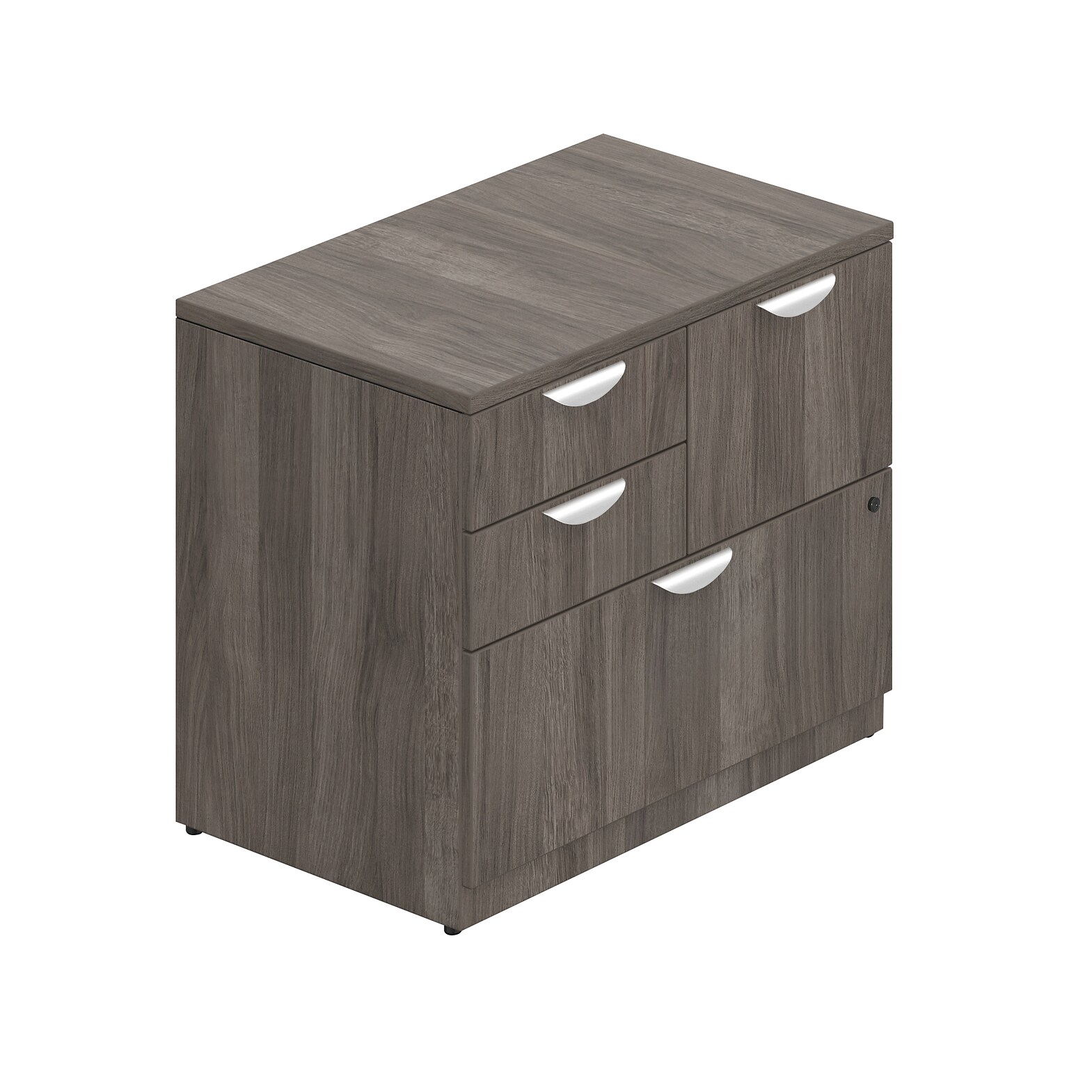 Offices to Go Superior Laminate Mixed Storage Unit with Lock, Artisan Gray, 36W x 22D x 29.5H