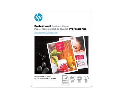HP Matte Brochure Paper, 8.5 x 11, 150 Sheets/Pack (CH016A)