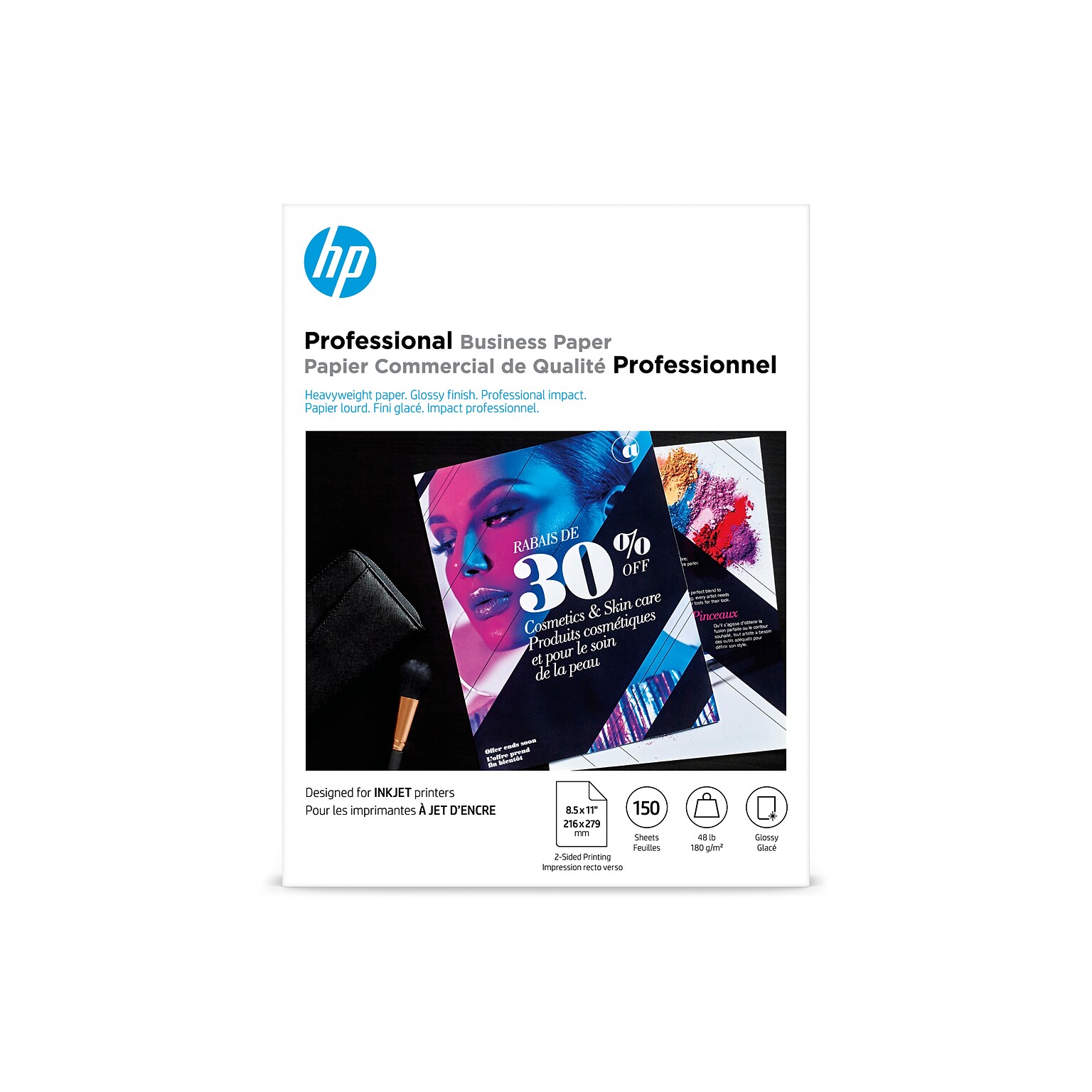 HP Glossy Photo Paper, 8.5 x 11, 150 Sheets/Pack (Q1987A)