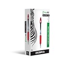 Zebra Z-Grip Max Retractable Ballpoint Pen, Medium Point, 1.0mm, Red Ink, Dozen (22430)
