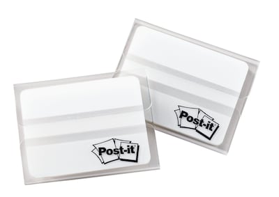 Post-it® Durable Tabs, 2" Wide., Solid, White, 50 Tabs/Pack (686F-50WH)
