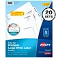 Avery Big Tab Printable Paper Dividers with Large White Labels, 5 Tabs, White, 20 Sets/Pack (14440)