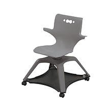 MooreCo Hierarchy Enroll Polypropylene School Chair, Cool Gray (54325-Gray-WA-NN-SC)