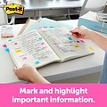 Post-it® Flags, .94 Wide, Alternating Electric Glow Collection, 60 Flags/Pack (680-EG-ALT)