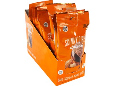 SKINNY DIPPED ALMONDS Nuts, Dark Chocolate Peanut Butter, 1.5 Oz., 10/Box (EDT00838)