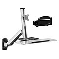 Mount-It! Sit Stand Wall Mount Workstation, Articulating Standing Desk for a Single Monitor, Floatin