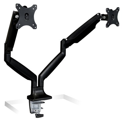 Mount-It! Height Adjustable Dual Monitor Desk Mount Arms for 13 to 32 Monitors, Black (MI-1772-BLA