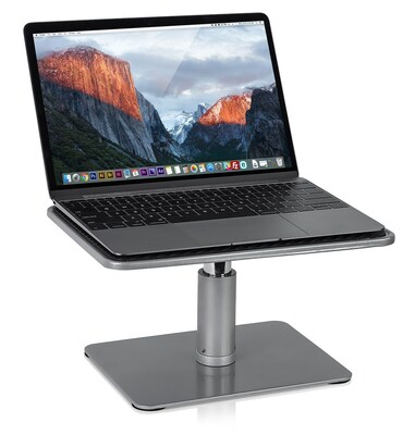 Mount-It! Height Adjustable Steel Laptop Stand for MacBook and Laptops, Gray (MI-7272)