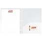 JAM Paper Heavy Duty 3-Hole Punched 2-Pocket Folder, Clear, 6/Pack (383HHPclb)