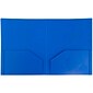 JAM Paper Heavy Duty 2-Pocket Folder, Blue, 108/Carton (383HBUB)