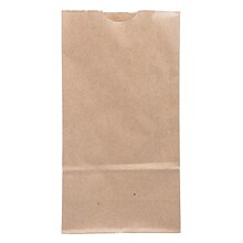 JAM Paper Kraft Lunch Bags, 8 x 4.25 x 2.25, Brown, 25/Pack (690KRBR)