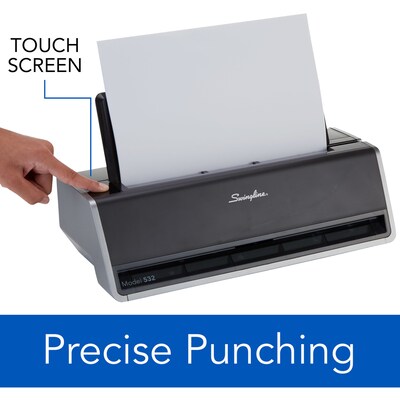 Swingline® Commercial Electric 2-Hole Punch, 28 Sheet Capacity, Black(A7074532)