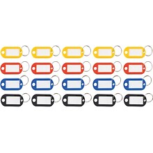 Advantus 1-Key Tags, Assorted Colors, 20/Pack (KEY98007)