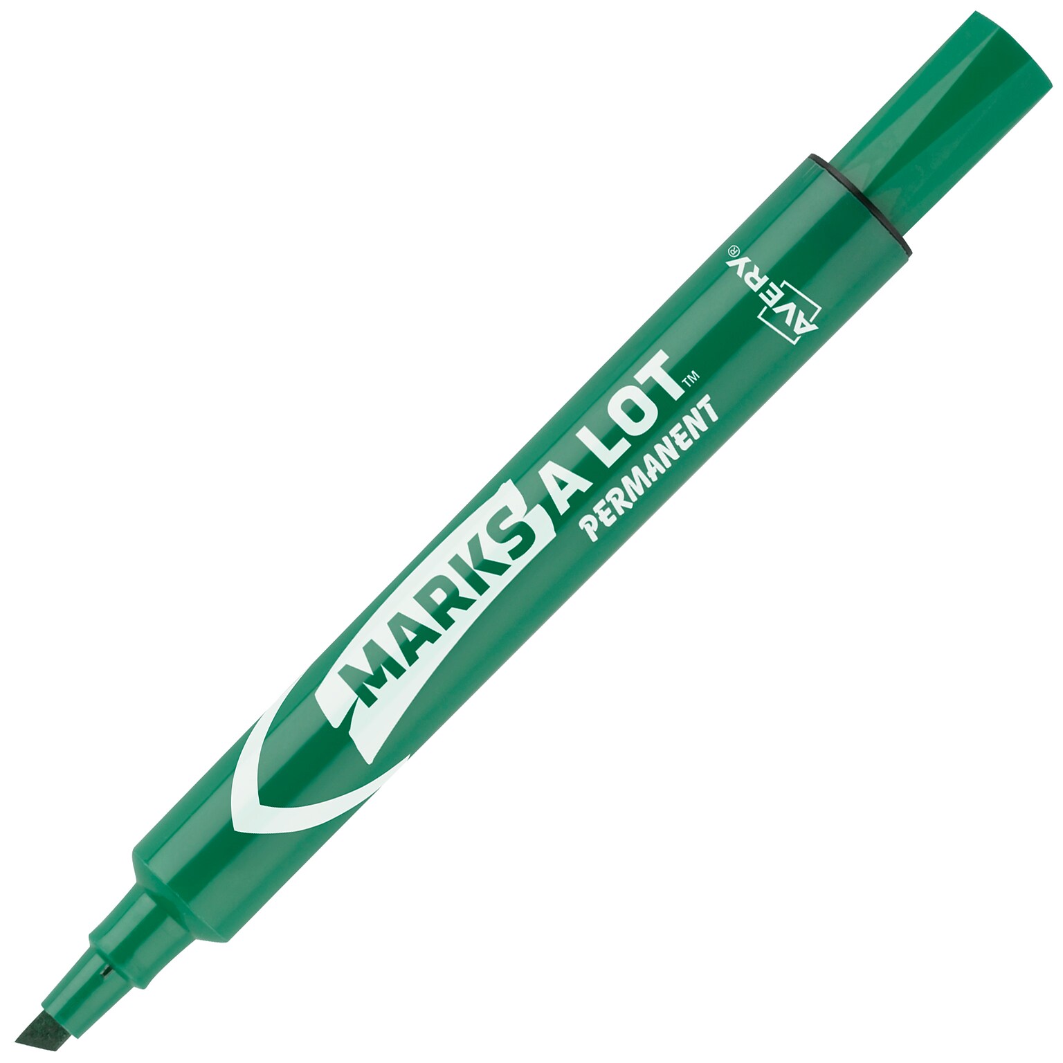 Avery Marks A Lot Tank Permanent Marker, Chisel Tip, Green (08885)
