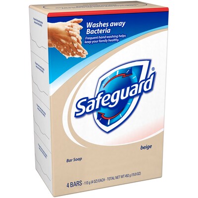 Safeguard Bar Soap, 4 oz., Scented, 48 Bars/Carton (PGC08833)