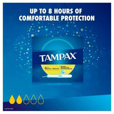 Tampax Regular Tampons, 500/Carton (T500/02500)