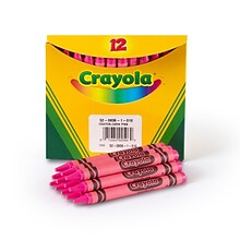 Crayola Single-Color Refill Crayons, Carnation Pink, 12 Pack (52-0836-010)