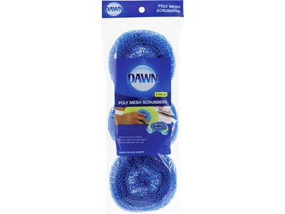 Dawn Blue Sponge Scrubber, 3/Pack (437775)