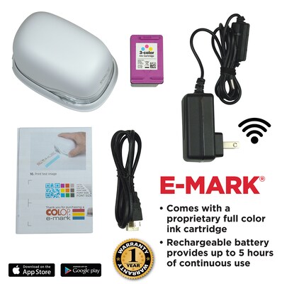 COLOP e-mark Electronic Digital Stamp and Marking Device, Cyan/Magenta/Yellow Ink (039201)
