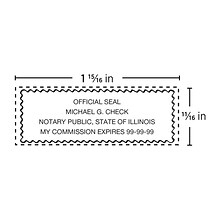 Custom Xstamper® N11 Pre-inked Notary Stamp, 0.69 x 1.94